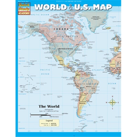 Barcharts World & U.S. Map Quickstudy Easel 9781423220534